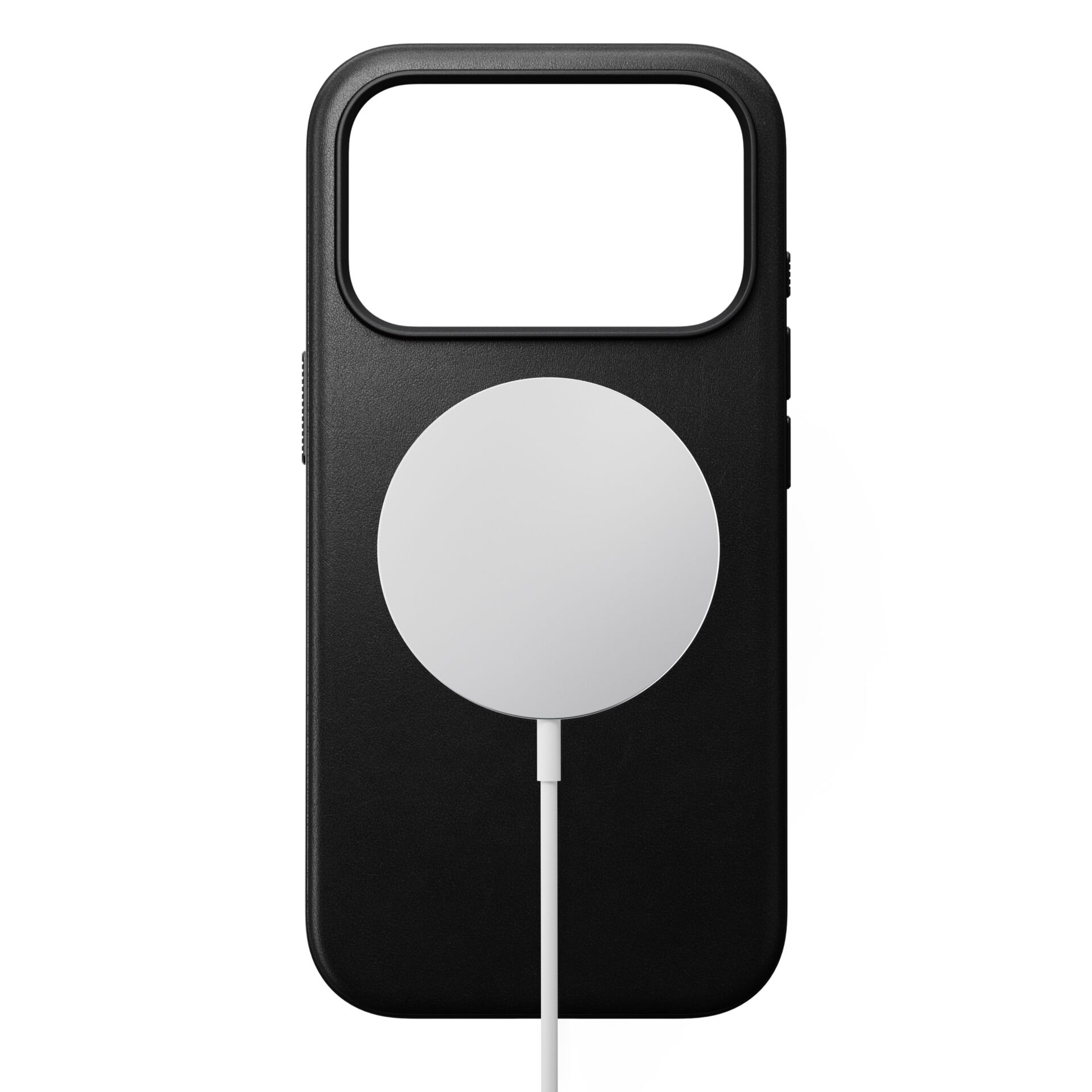 iPhone 17 Pro MagSafe Echtleder Hülle Modern Leather Case (NM014339858) - Schwarz