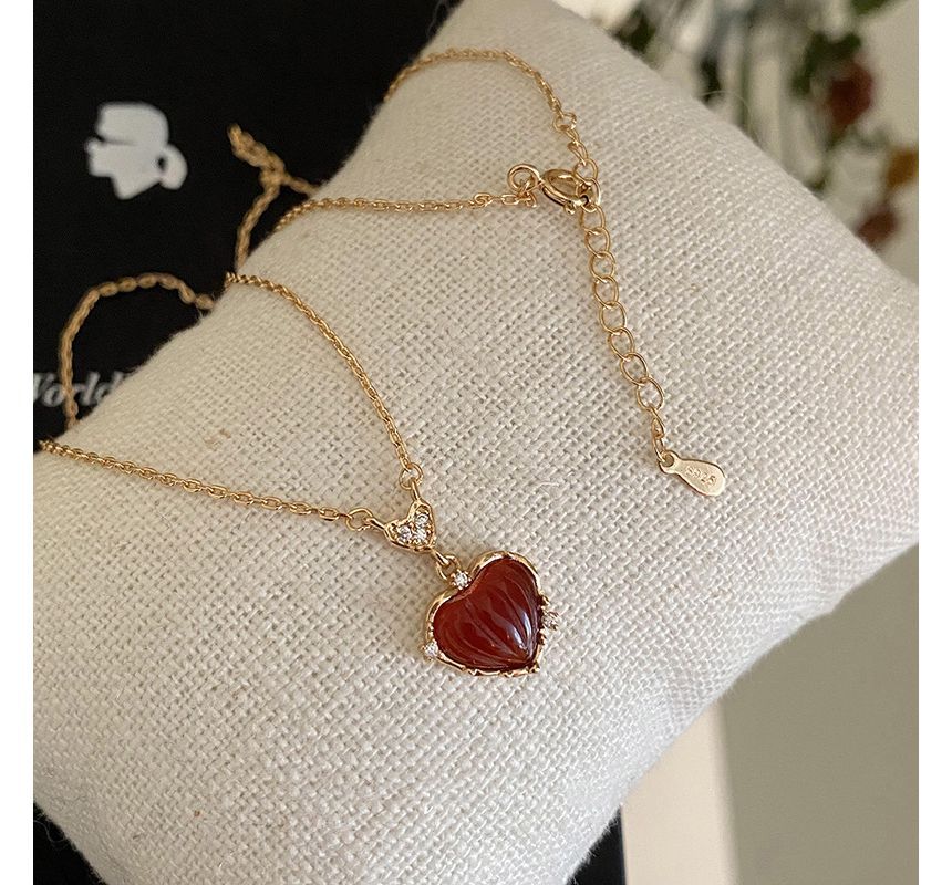 Fireflicka - Hartvormige hanger ketting