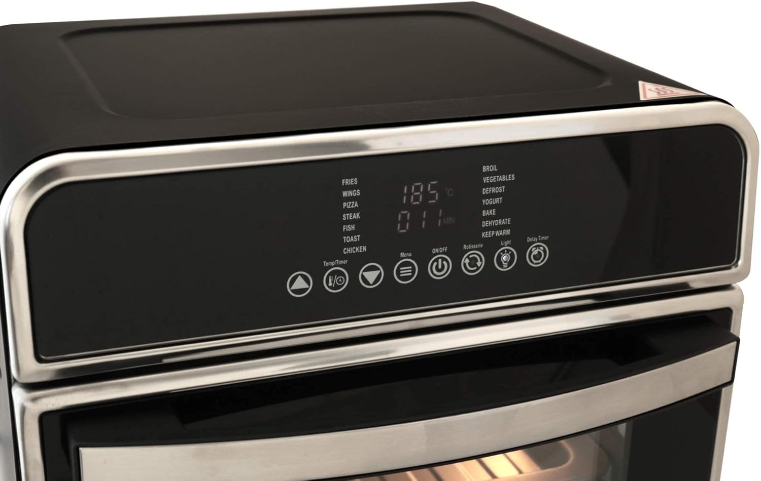 Deski HOT KITCHEN DESIGN Ofen Heißluft Fritteuse 15 Liter schwarz 1600 Watt 3in1 Multifunktion, 401274