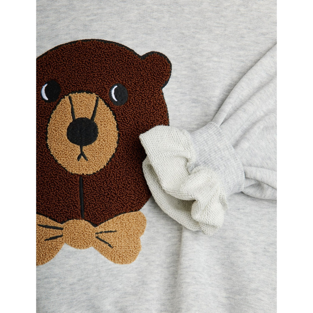 Køb Mini Rodini Grey Melange Bjørn Chenille Sweatshirt