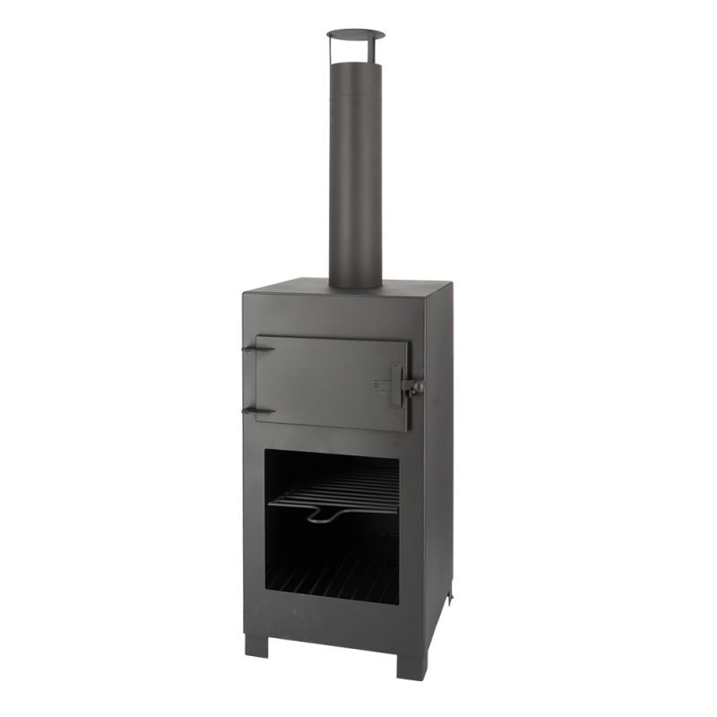 Fancy Flames - Tuinhaard met pizzaoven - Zwart