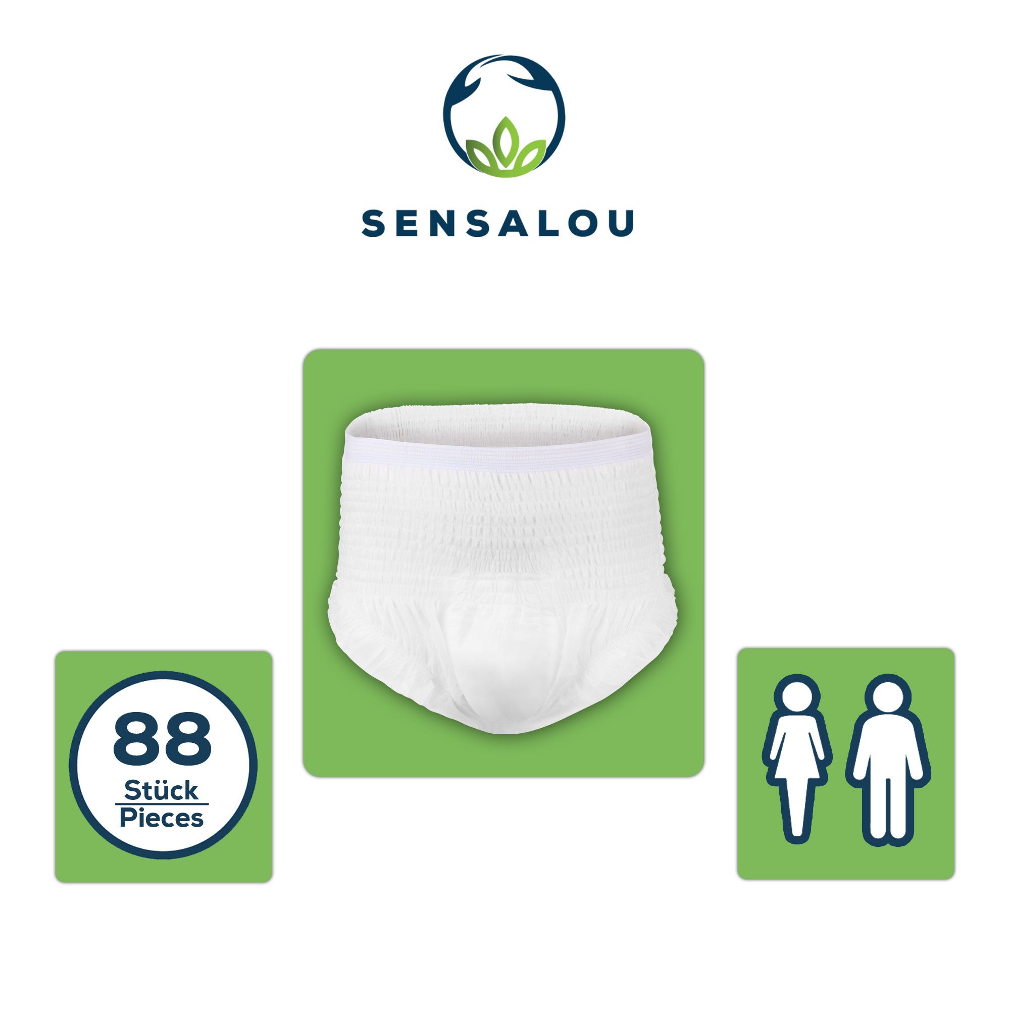 Sensalou Windel Pants für Erwachsene Maxi- Größe XXL Windelhosen Inkontinenzhose  88 St.