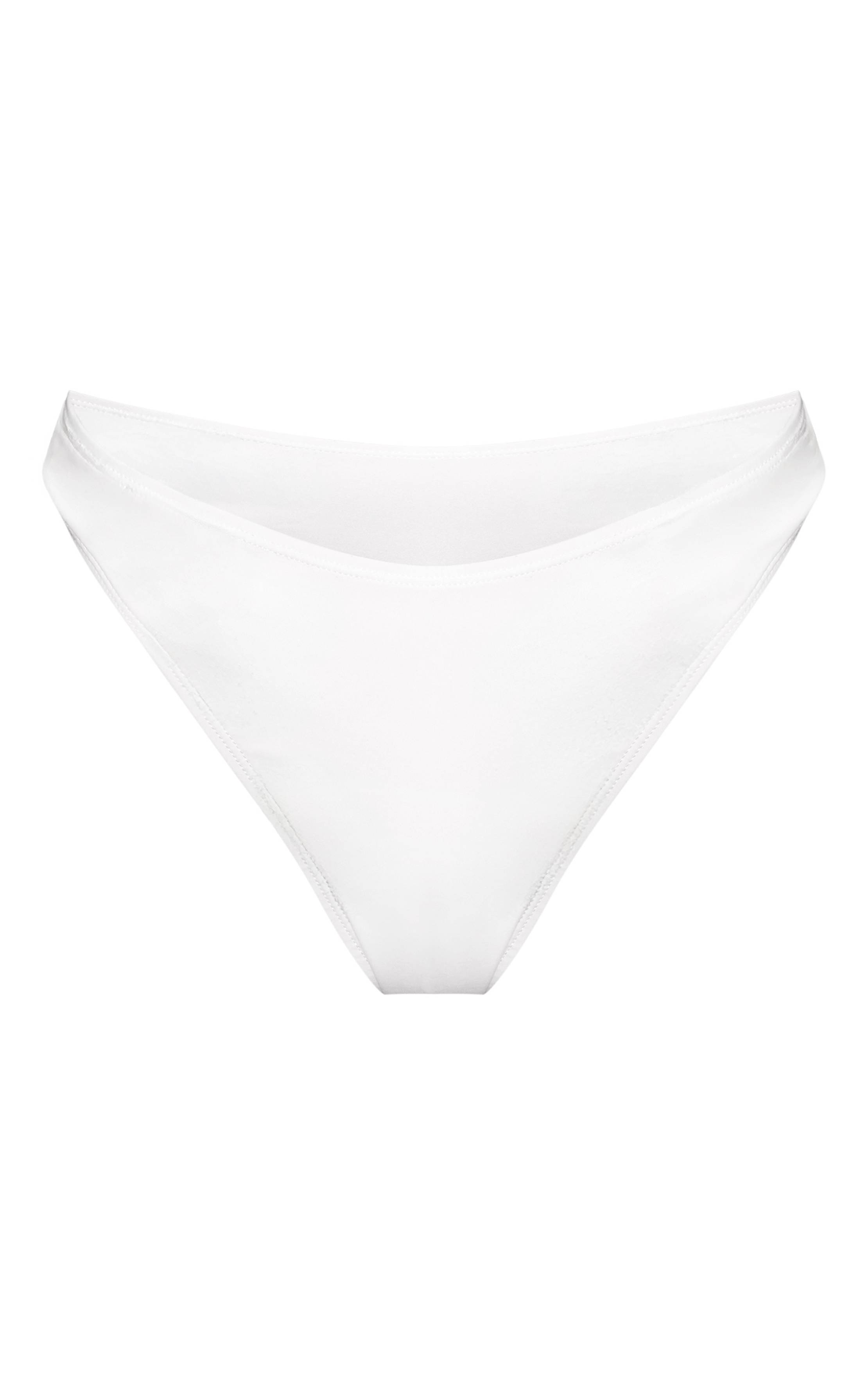 Blanc Bas De Bikini Tanga Basique
