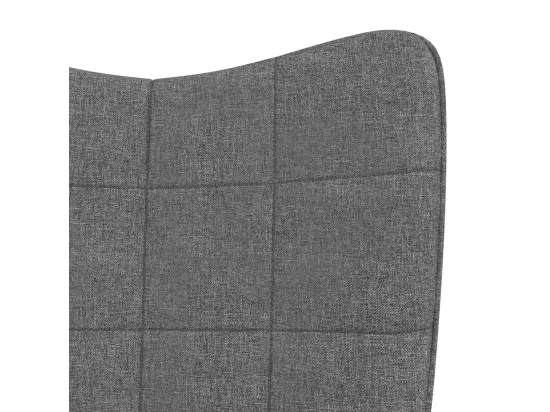 Chaise à bascule avec tabouret Gris foncé Tissu