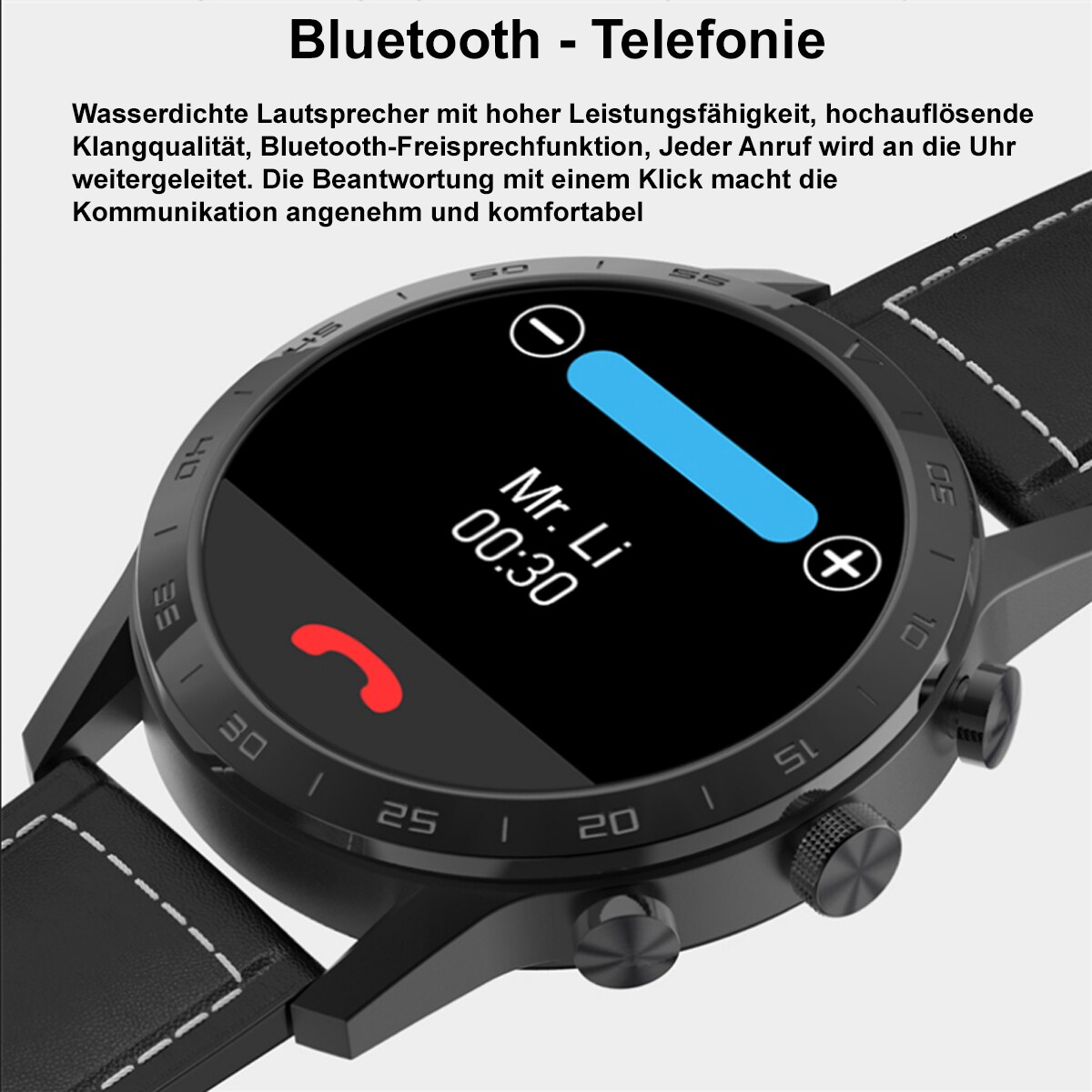 TPFNet Smart Watch / Fitness Tracker IP67 - Silikon Armband - Android & IOS - Schwarz / Schwarz