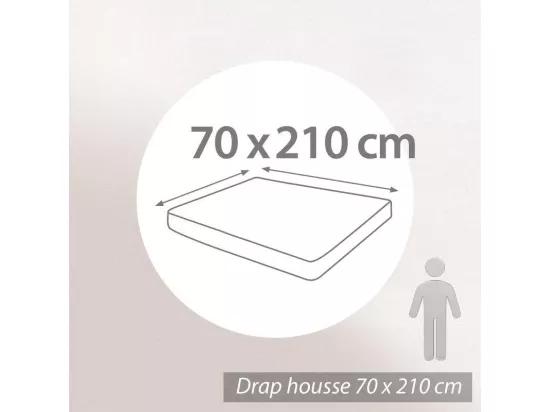 Protège matelas imperméable 70x210 cm bonnet 40cm ARNON molleton coton contrecollé polyuréthane