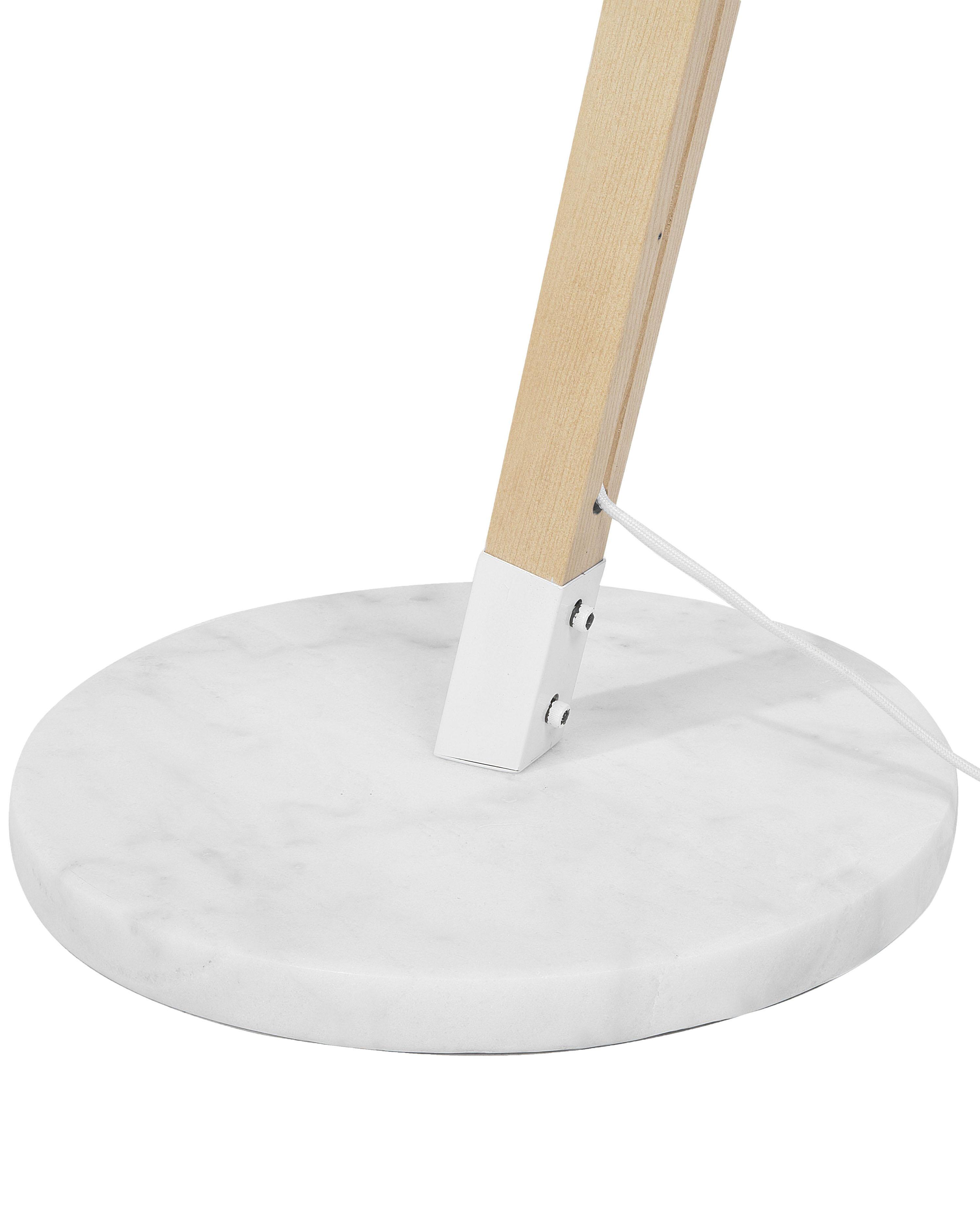 Staande lamp HETTON verstelbaar Eikenhout Wit