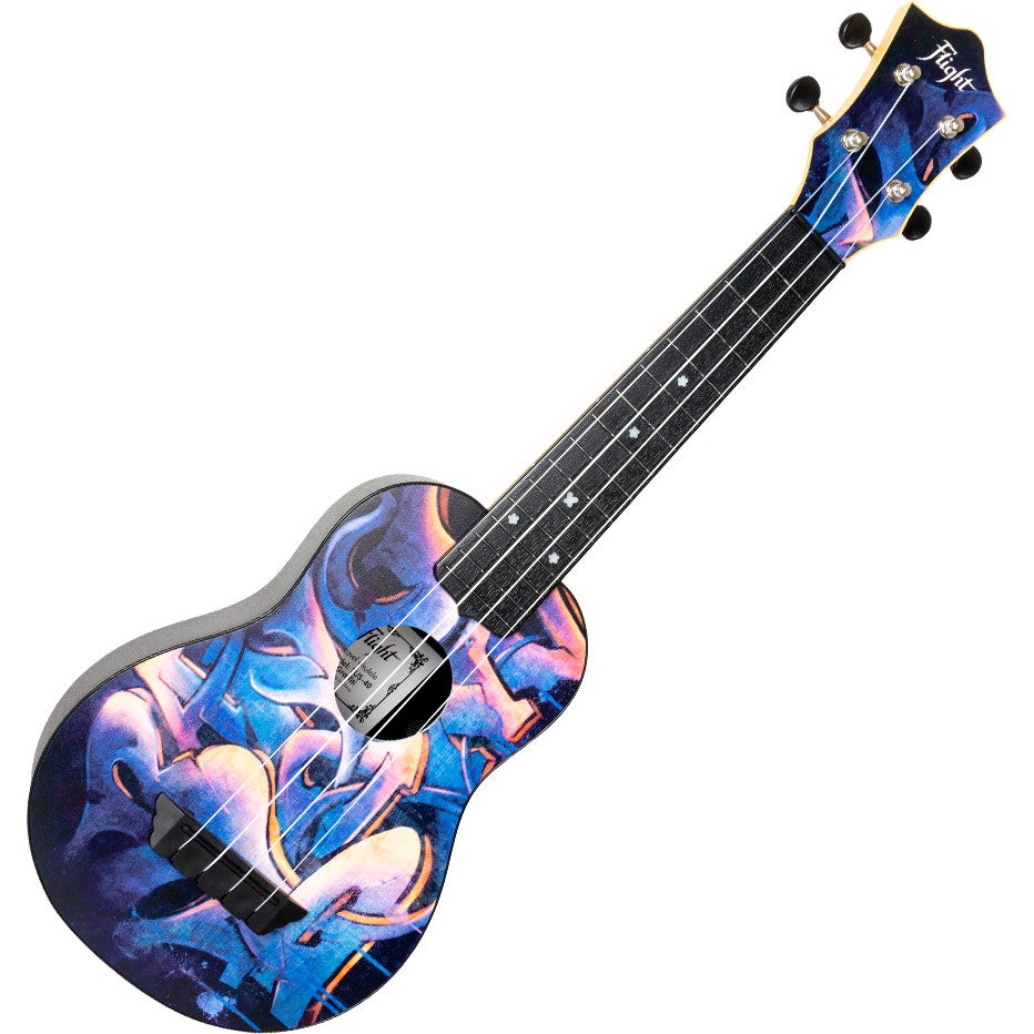 Flight Travel Series TUS40 Graffiti sopraan ukelele met gigbag