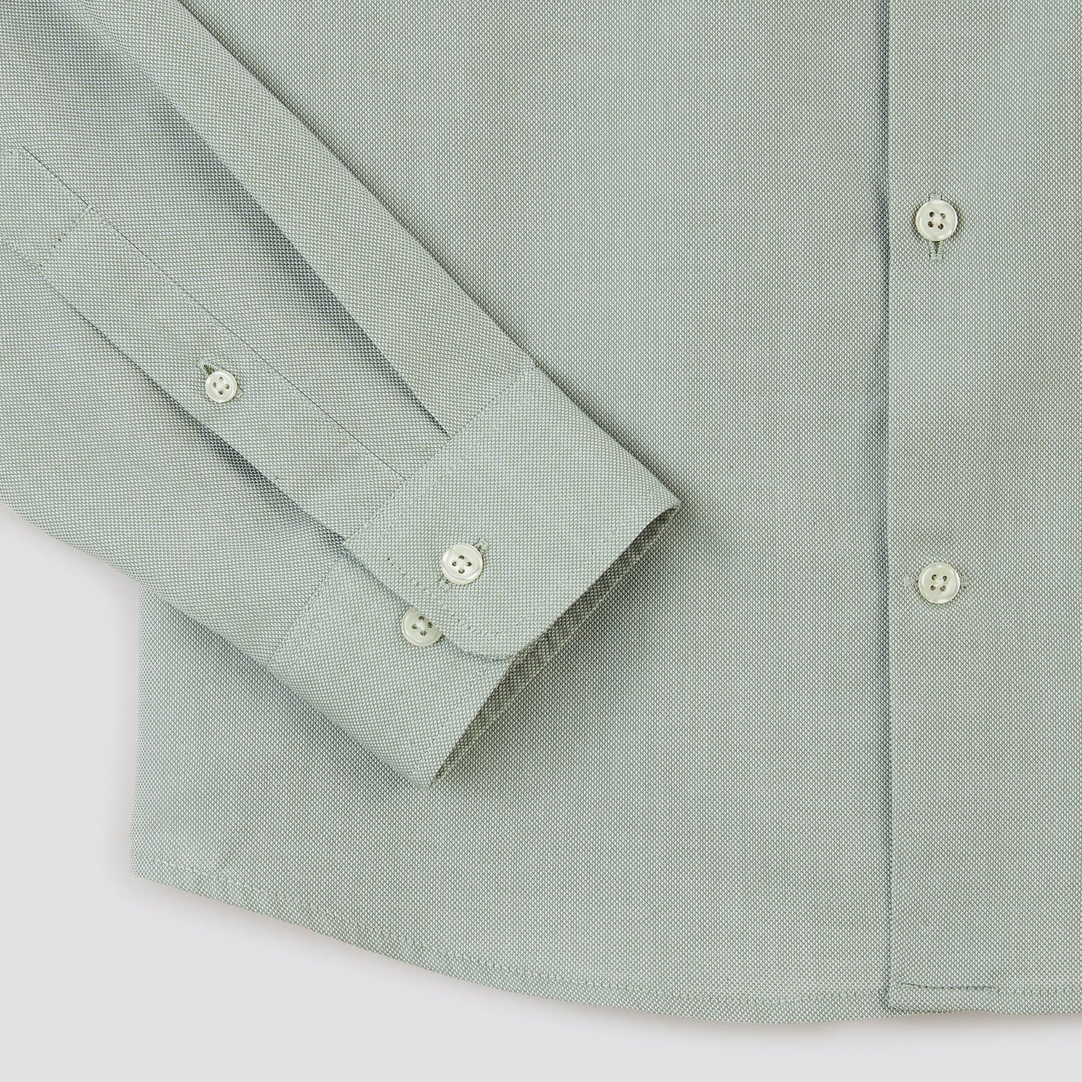 Chemise slim oxford unie coton Vert clair