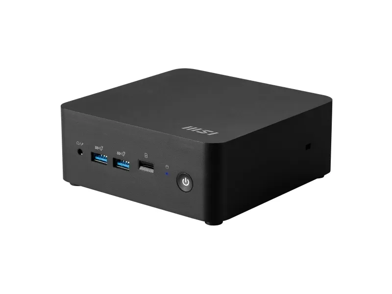 MSI Cubi NUC 1MG 001EU - Mini PC Core 7 150U / op til 5.4 GHz - RAM 16 GB - SSD 1 TB - NVMe - Intel Graphics - IEEE 802.11ax (Wi-Fi 6E), Bluetooth 5.3, Gigabit Ethernet, 2.5 Gigabit Ethernet - Win 11 Pro - skærm: ingen - sort