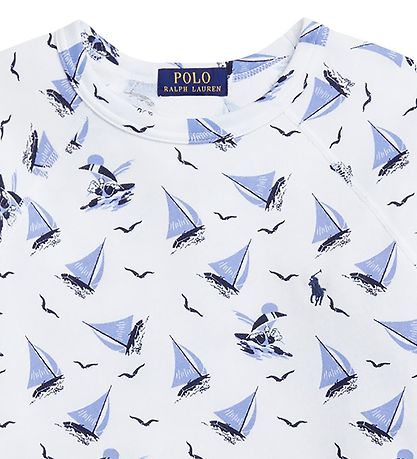 Polo Ralph Lauren Sweatshirt - Classics - Weiß/Blau m. Segelschi