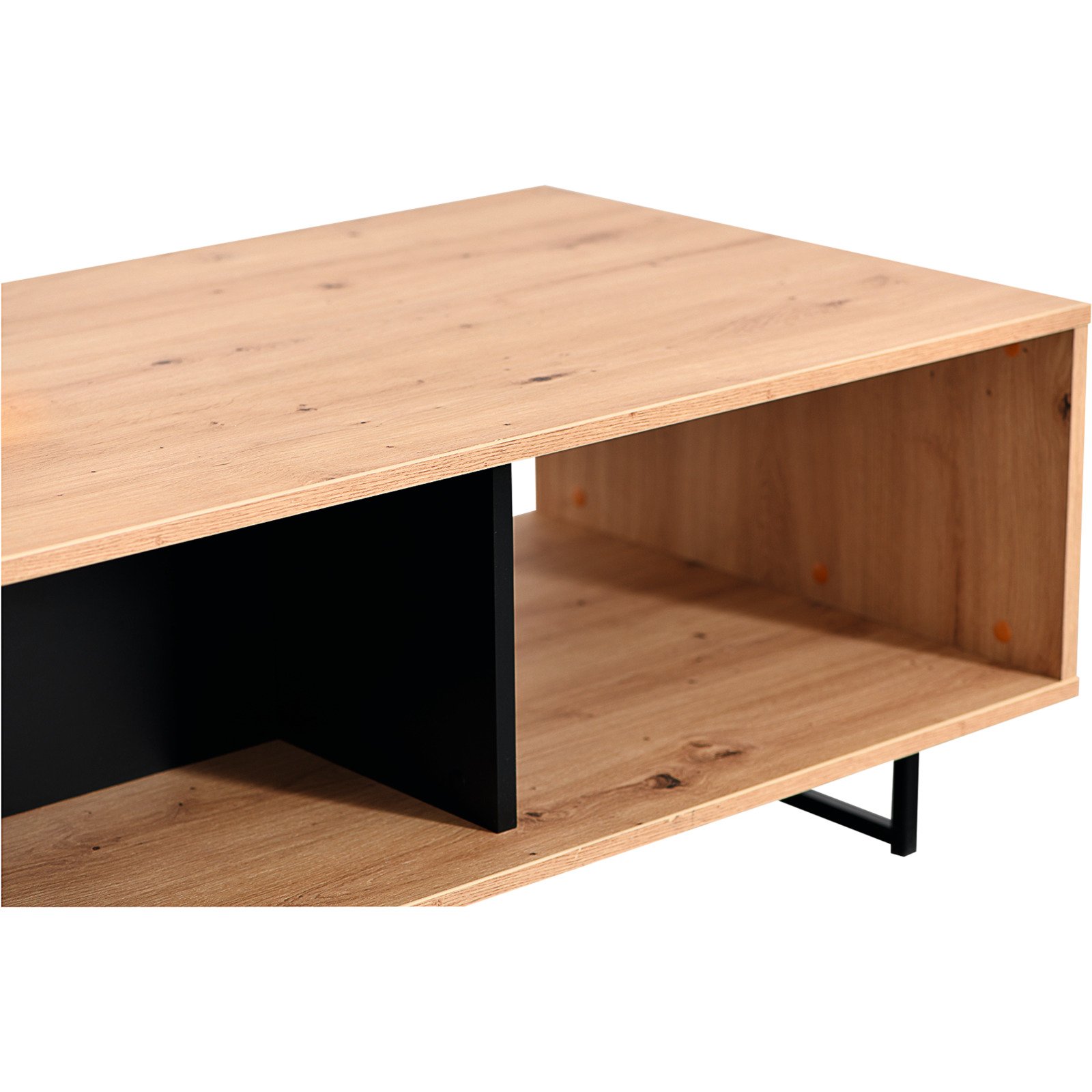 Salontisch Sardinia Melamin Artisan schwarz 121 x 43 x 61 cm