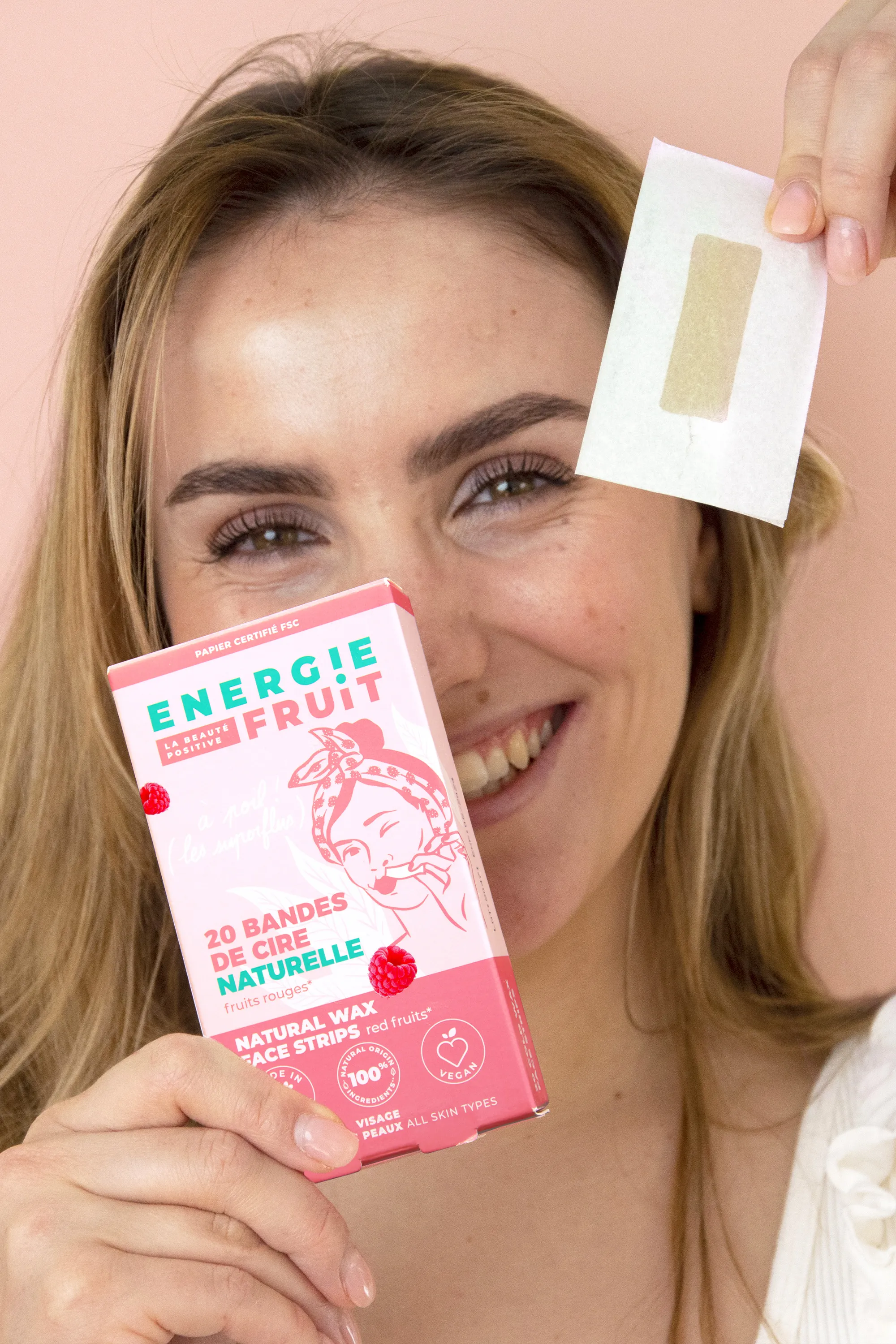 Energie Fruit Bandes de cire froide visage aux fruits rouges