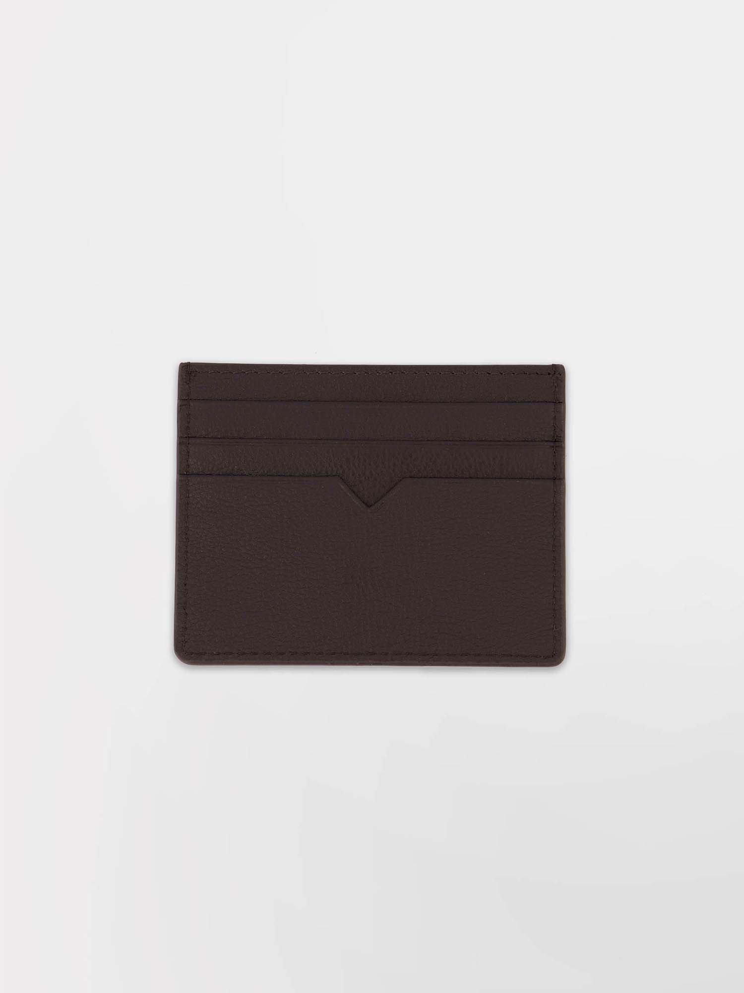 Porte Cartes En Cuir Marron