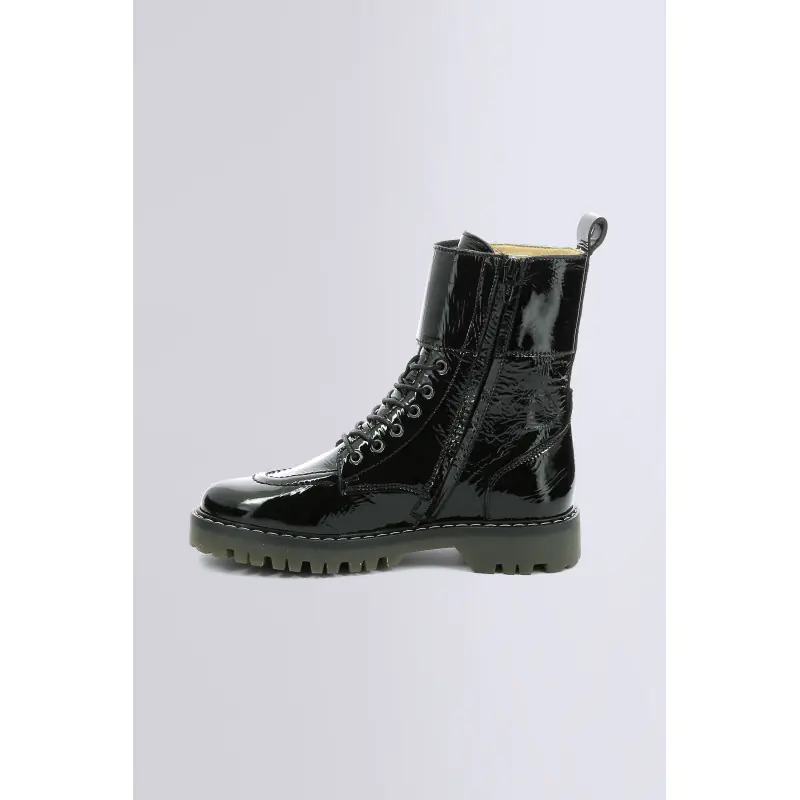 DECKRANGER NOIR VERNIS BOTTINES Cuir Femme