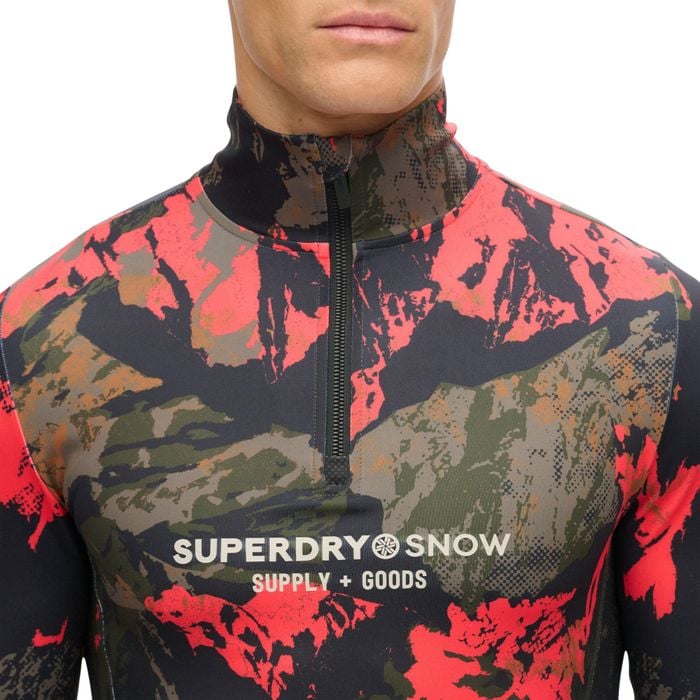 Superdry Ski Base Layer Half Zip Longsleeve Heren