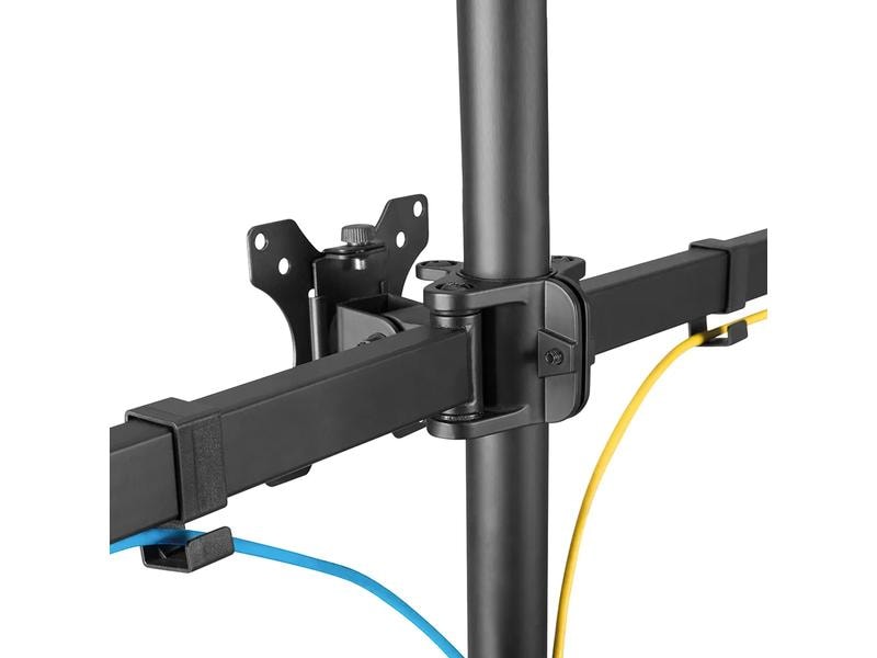 NEOMOUNTS Monitor-Standfuss FPMA-D550DD3BLACK Schwarz Völlig beweglicher Tischständer für drei Bildschirme von 13 bis 27