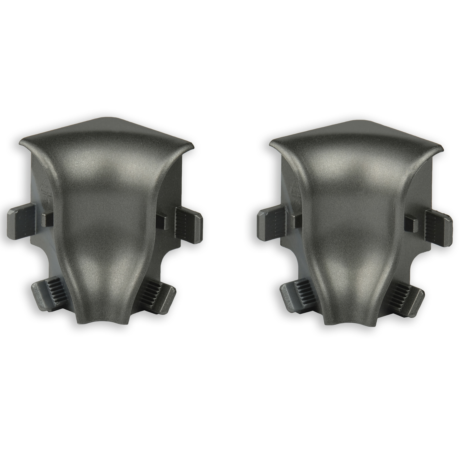 profitan 2er-Set Innenecken - Silber dunkel - für Sockelleisten: 40 mm hoch