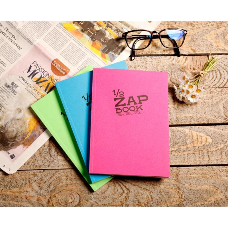 1/2 Zap Book carnet collé 80F A6 80g - Aléatoire