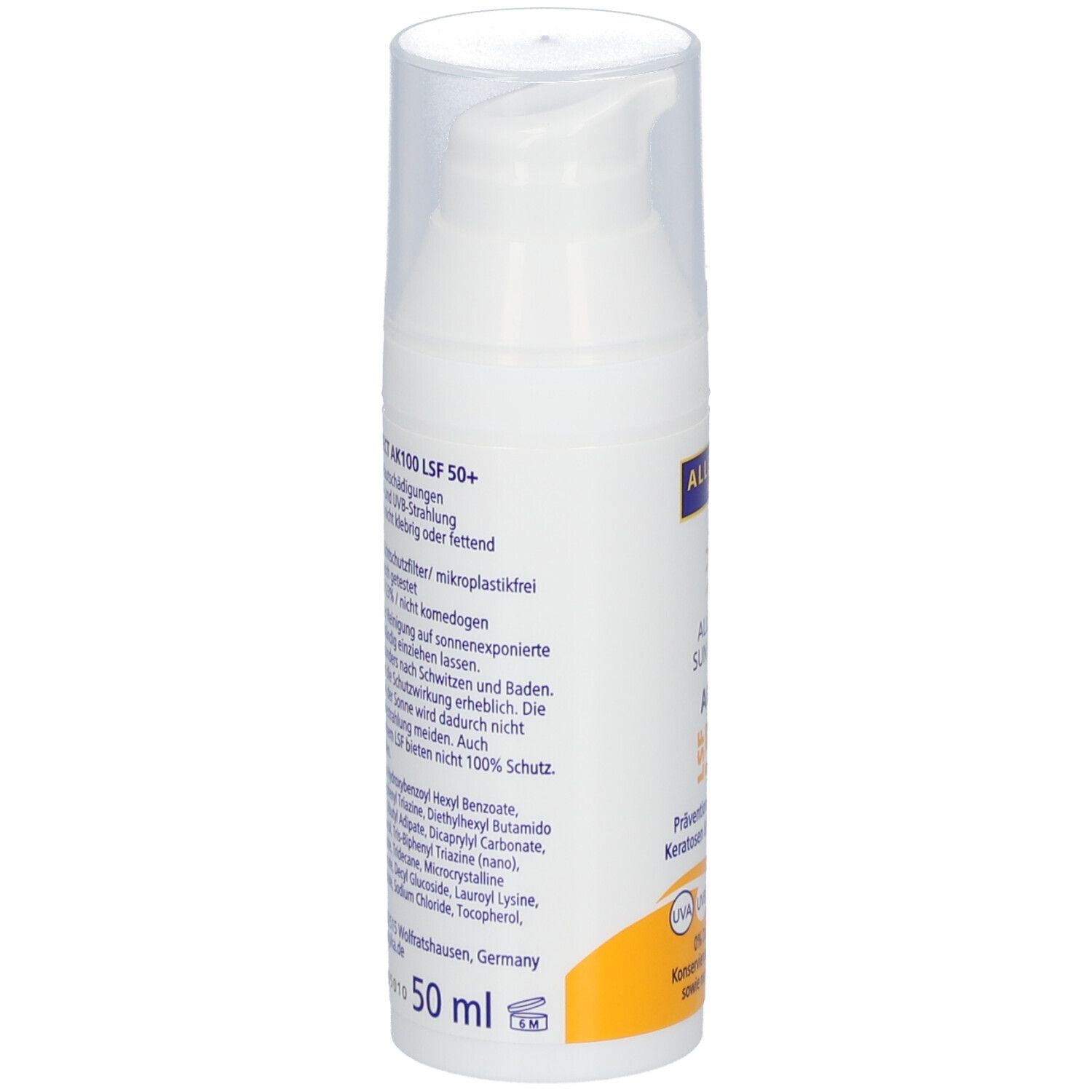 ALLERGIKA® SUN PROTECT AK 100 SPF 50+ - Extrem-Sonnenschutz (LSF>100) bei Hautkrebs (Aktinischen Keratosen), Photodermatosen oder nach Laserbehandlungen