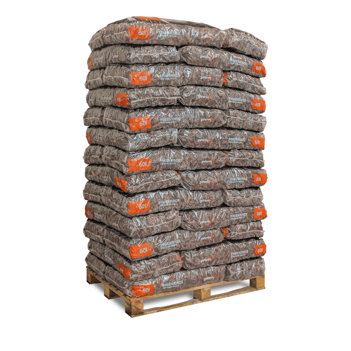 Galamio dennenschorsmulch, grof, 60l x 39 zakken, 2340l pallet