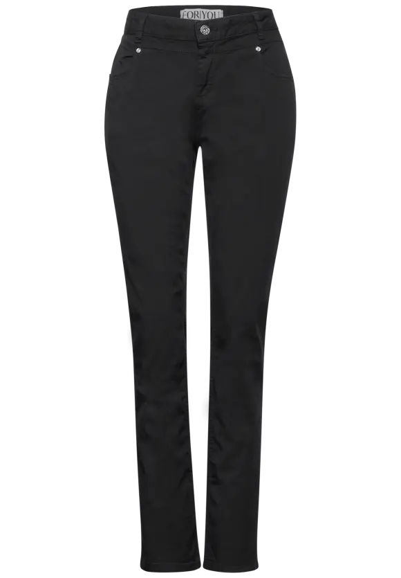 Casual Fit Twill Hose - Black