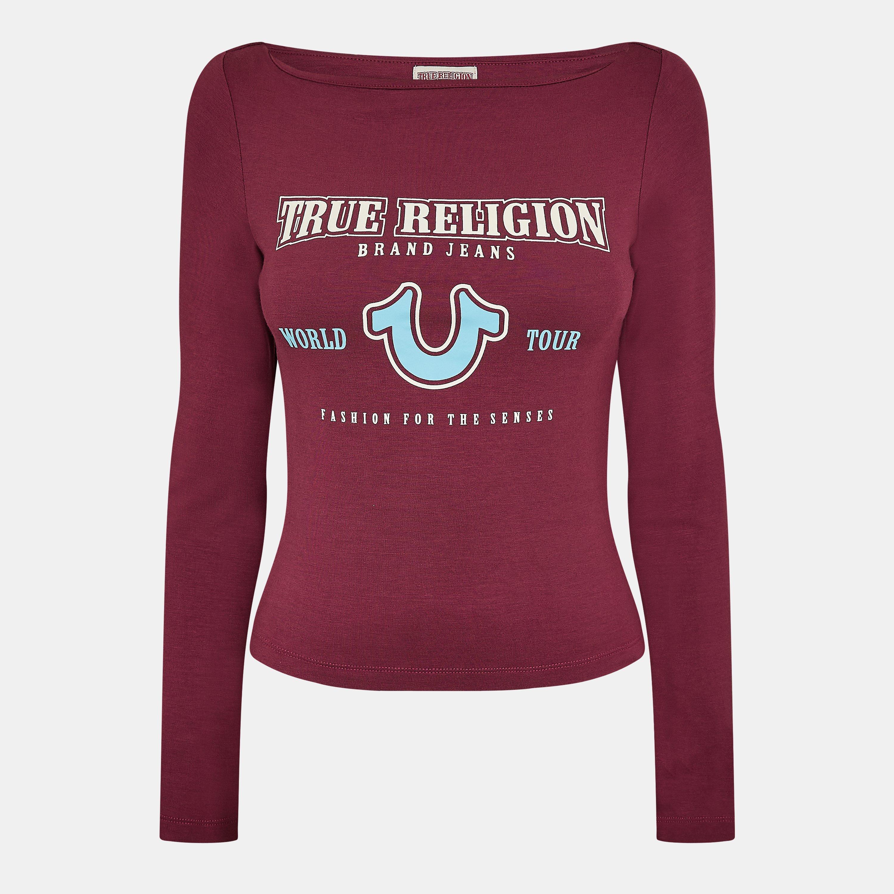 True Religion Slash Neck Ls T Ld99
