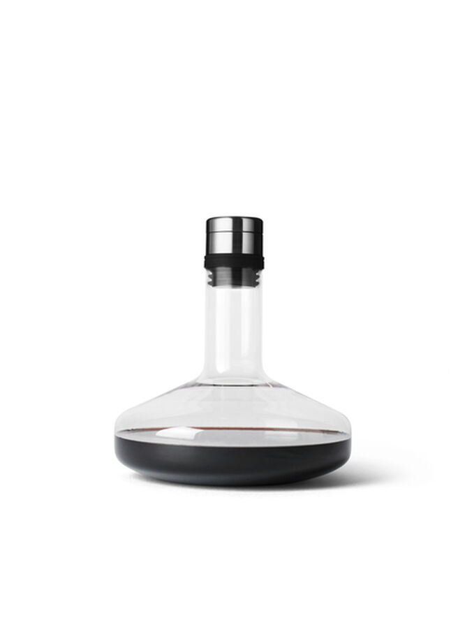Audo Copenhagen Wine Breather, Clear/Steel Transparent