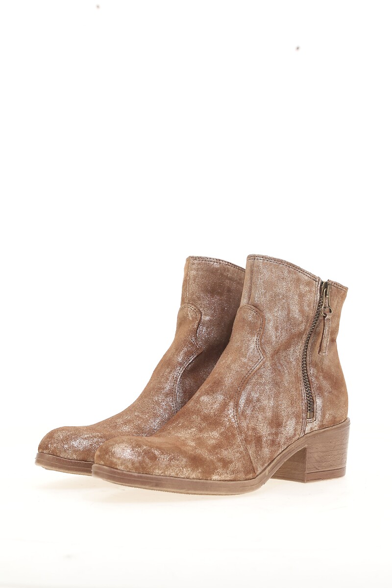 MJUS<br>Botas de tornozelo em couro com zíper