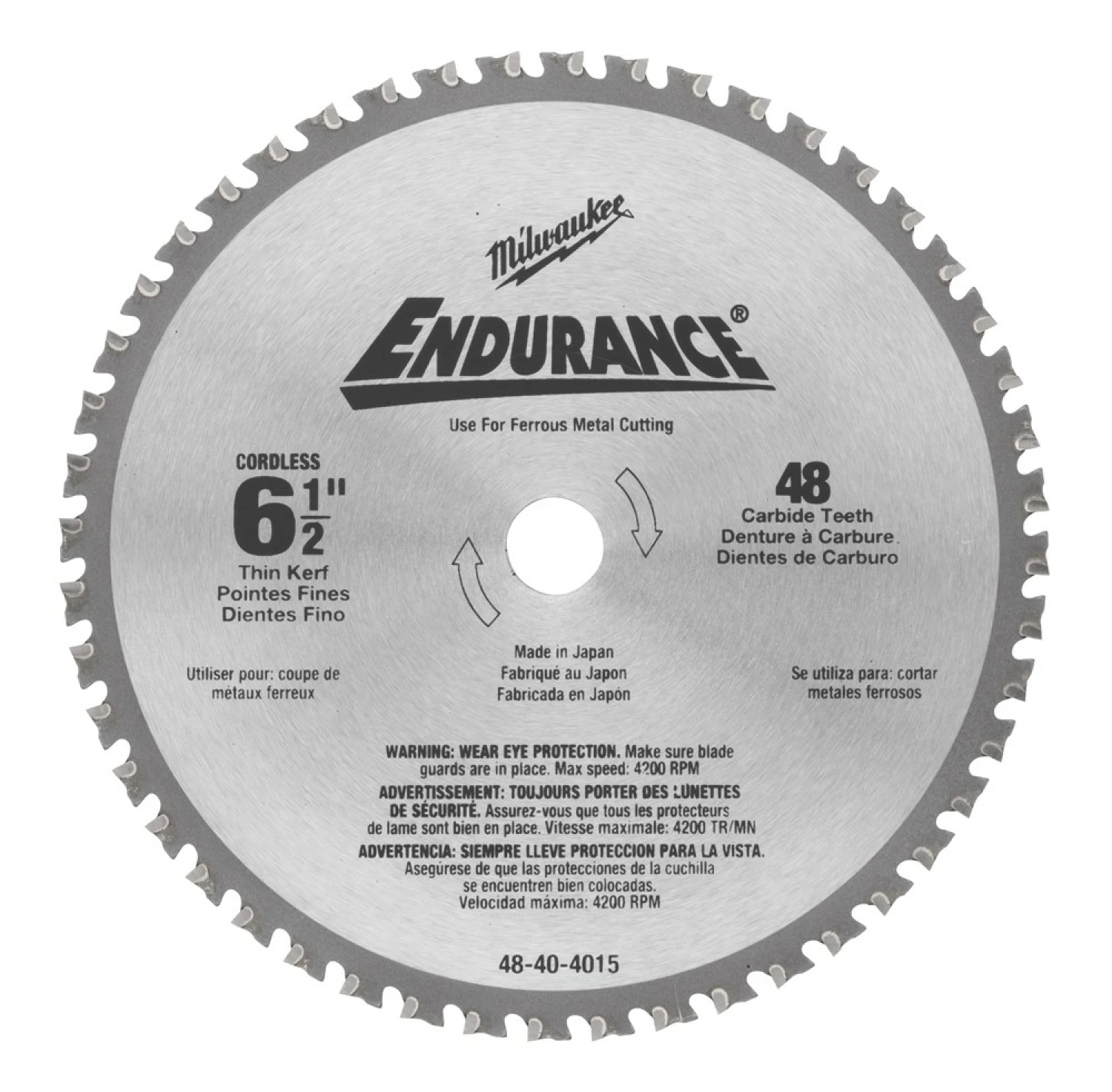 Milwaukee 48404220 / 48404015 Cirkelzaagblad - 165 x 15,87 x 48T