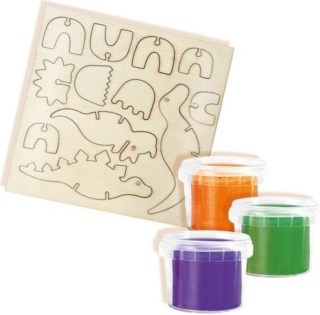 SES - Klei Dino - Speelgoed - Multikleur - Inclusief Houten Skeletten