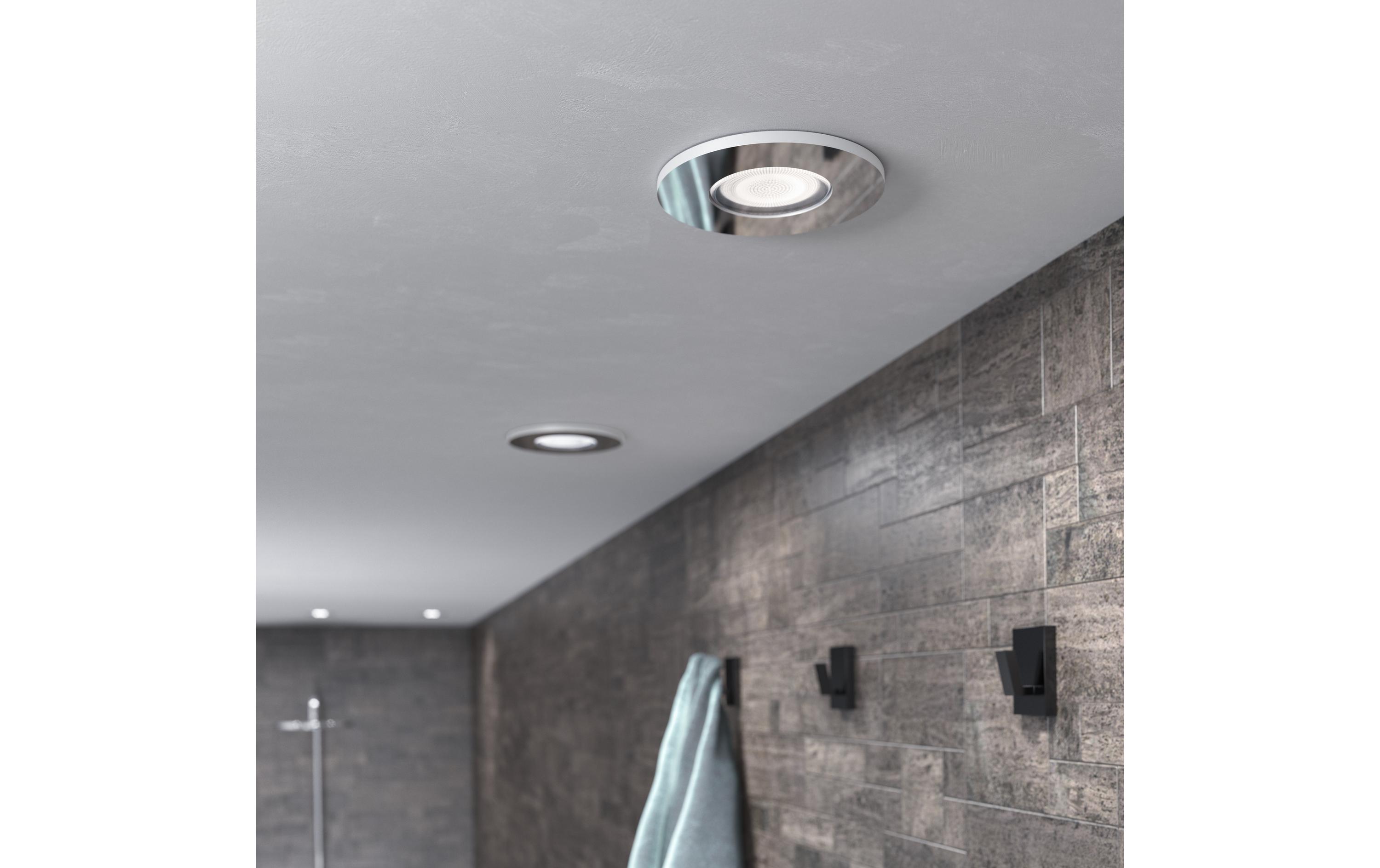 White Amb. Adore Deckenspot Rund SilberLicht für Badezimmer