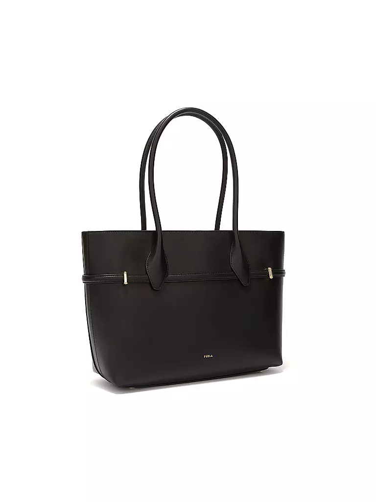 FURLA Ledertasche - Shopper GOCCIA Large schwarz