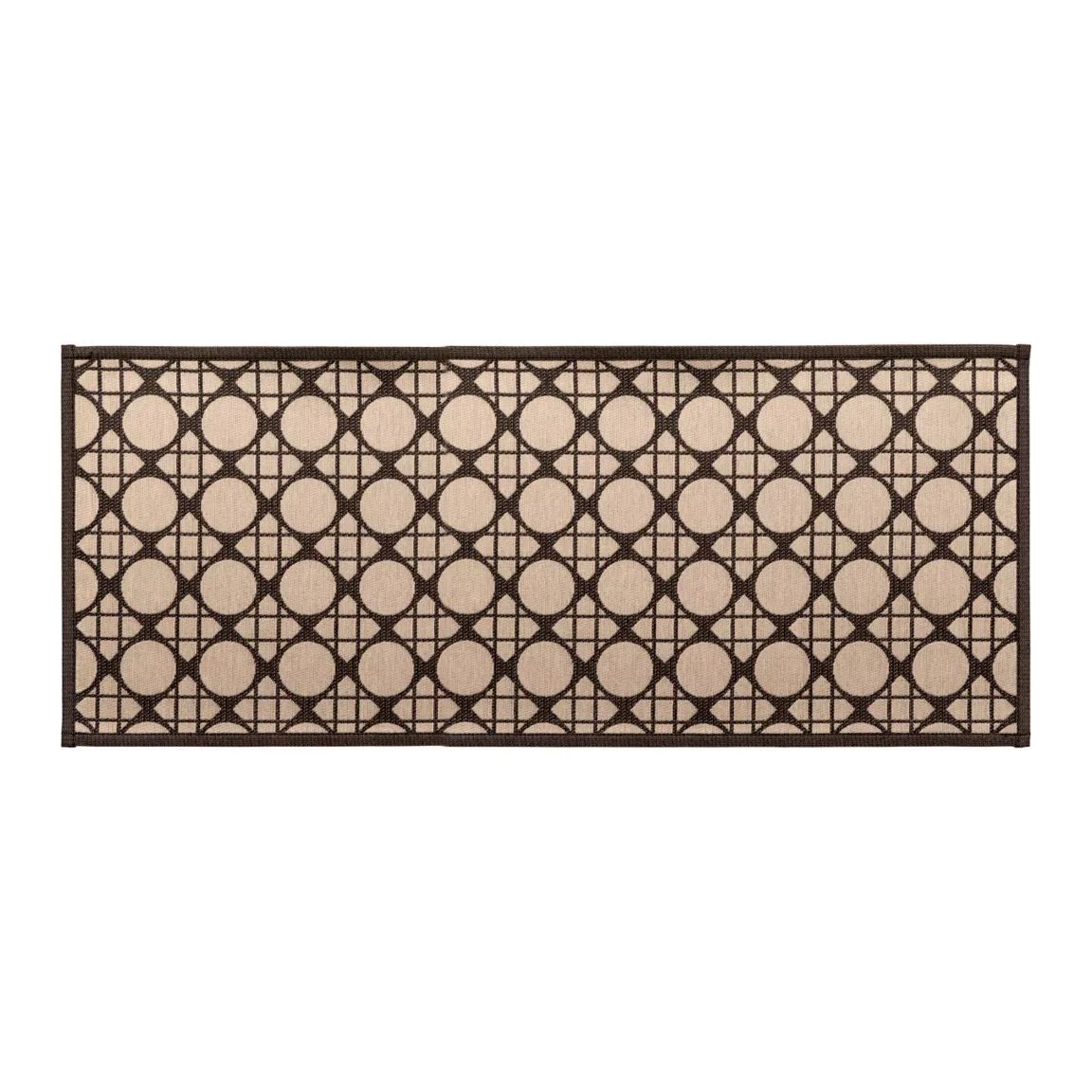 Tapis d'entrée antidérapant (50 x 120 cm) Geometrik Noir