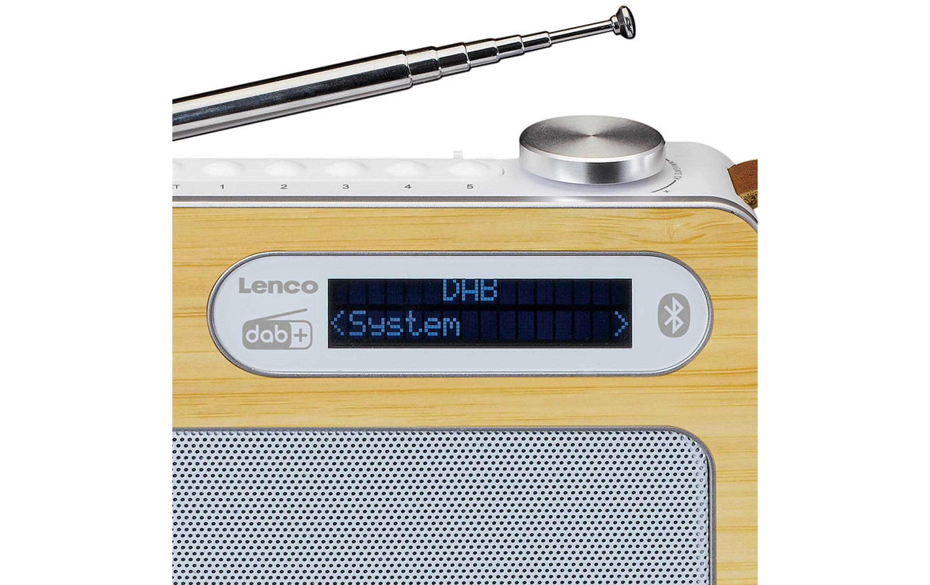 DAB+ Radio PDR-040 Bambus/WeissPortabler DAB+ / FM-Radio mit Akkubetrieb und Bluetooth