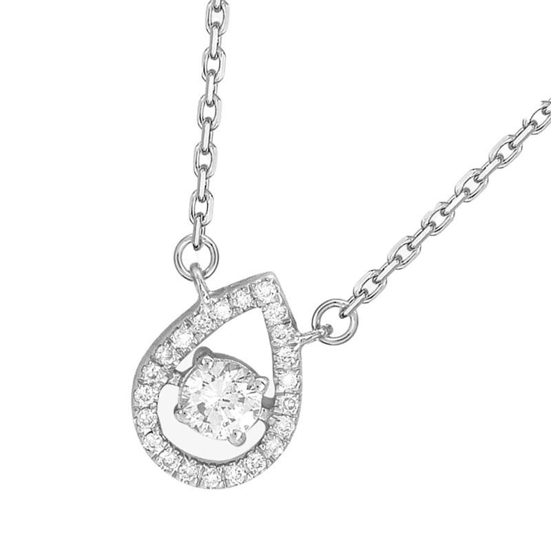 Collier Femme - Or 18 Carats - Diamant 0,12 Carats - Longueur : 42 cm