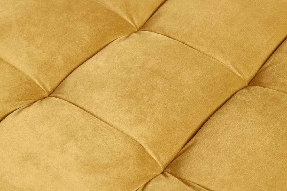 riess-ambiente Hocker COZY VELVET - 80cm senfgelb gold Samt Metallfüße