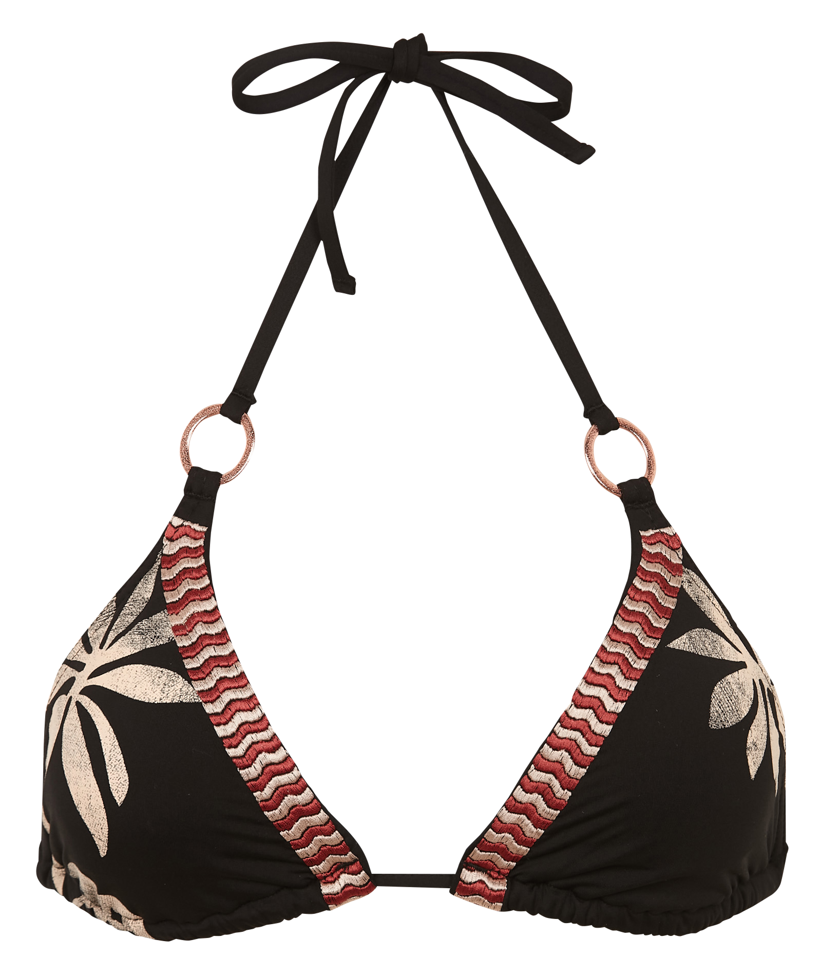 AGULA - Ensemble de maillot de bain triangle sérigraphié | Noir