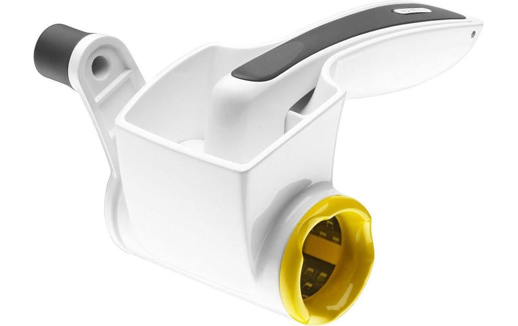 Trommelreibe Classic Weiss/GelbTrommelreibe mit Anti-Rutsch-Applikationen