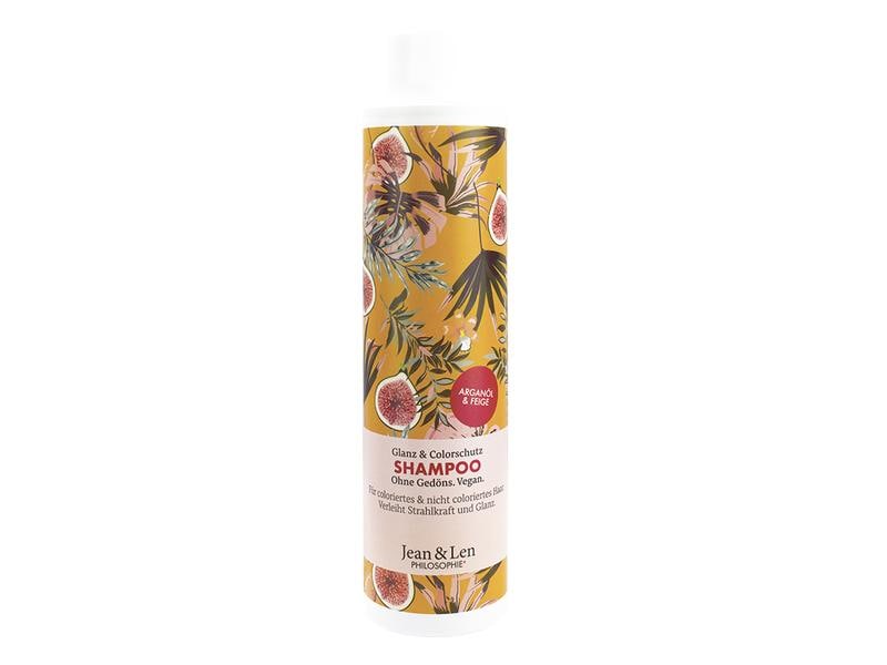 Jean & Len Shampoo Glanz & Colorschutz Arganöl/Feige 300 ml Natürliches und veganes Haarshampoo mit marokkanischem Arganöl