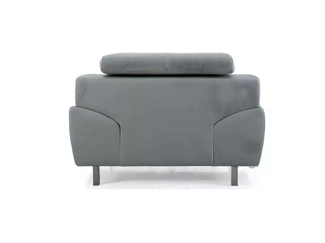 Fauteuil Cuir Design KARE Gris