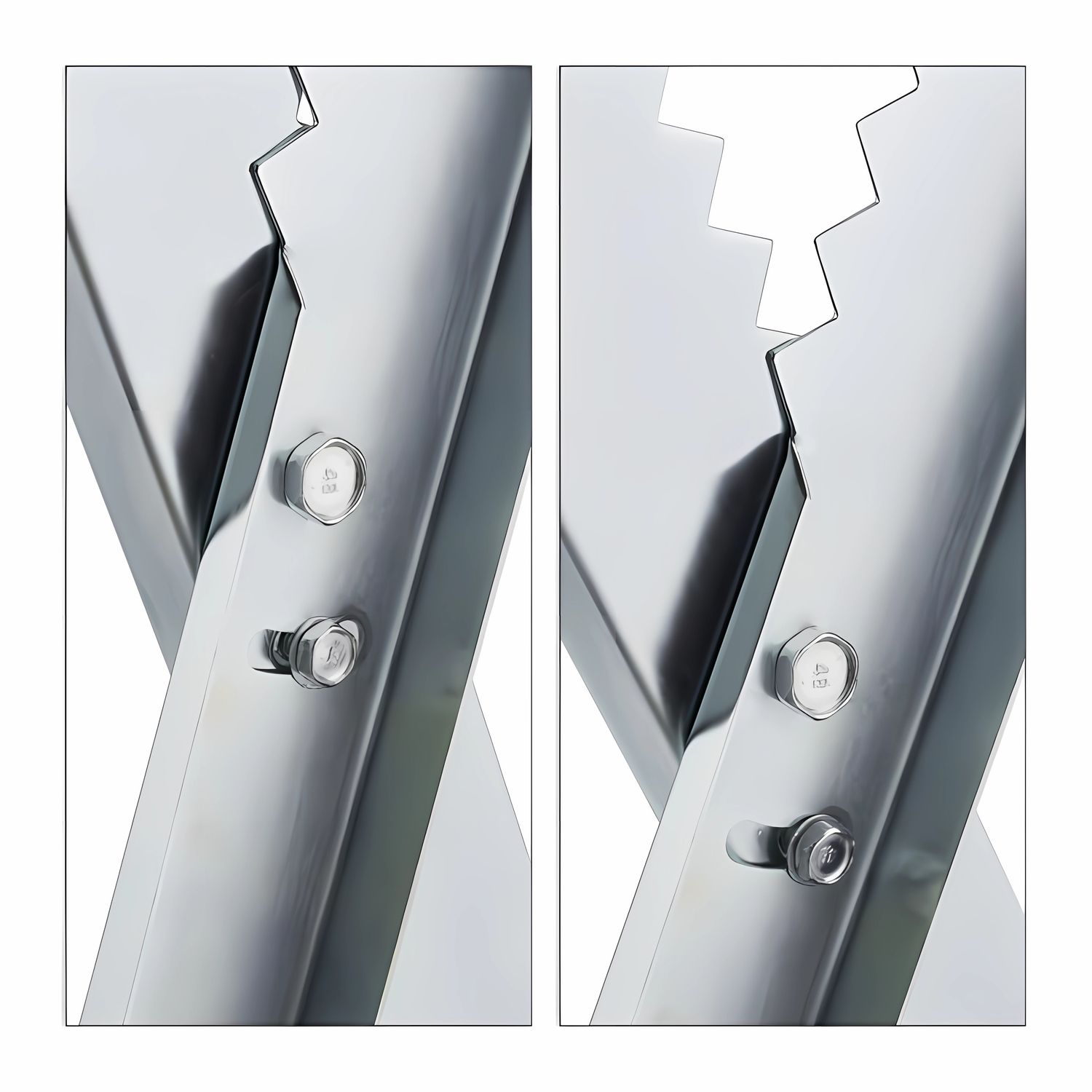GARMIO® Sägebock Holzsägebock klappbar, silber 150kg, verzinkt zusammenklappbarer Haltebock 4-fach,Extra robust