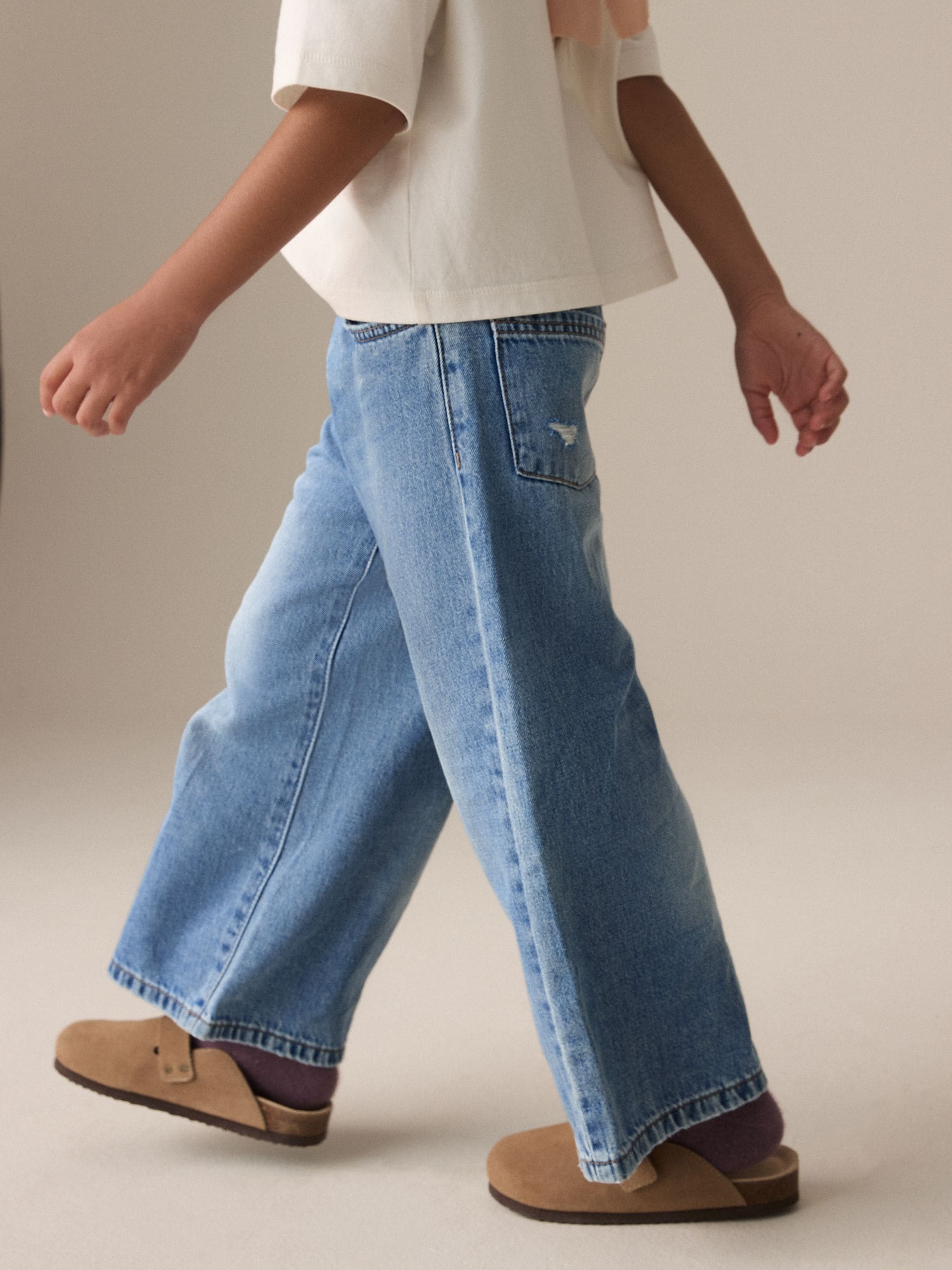 Denim - Jeans met extra wijde pijpen (3-16jr)