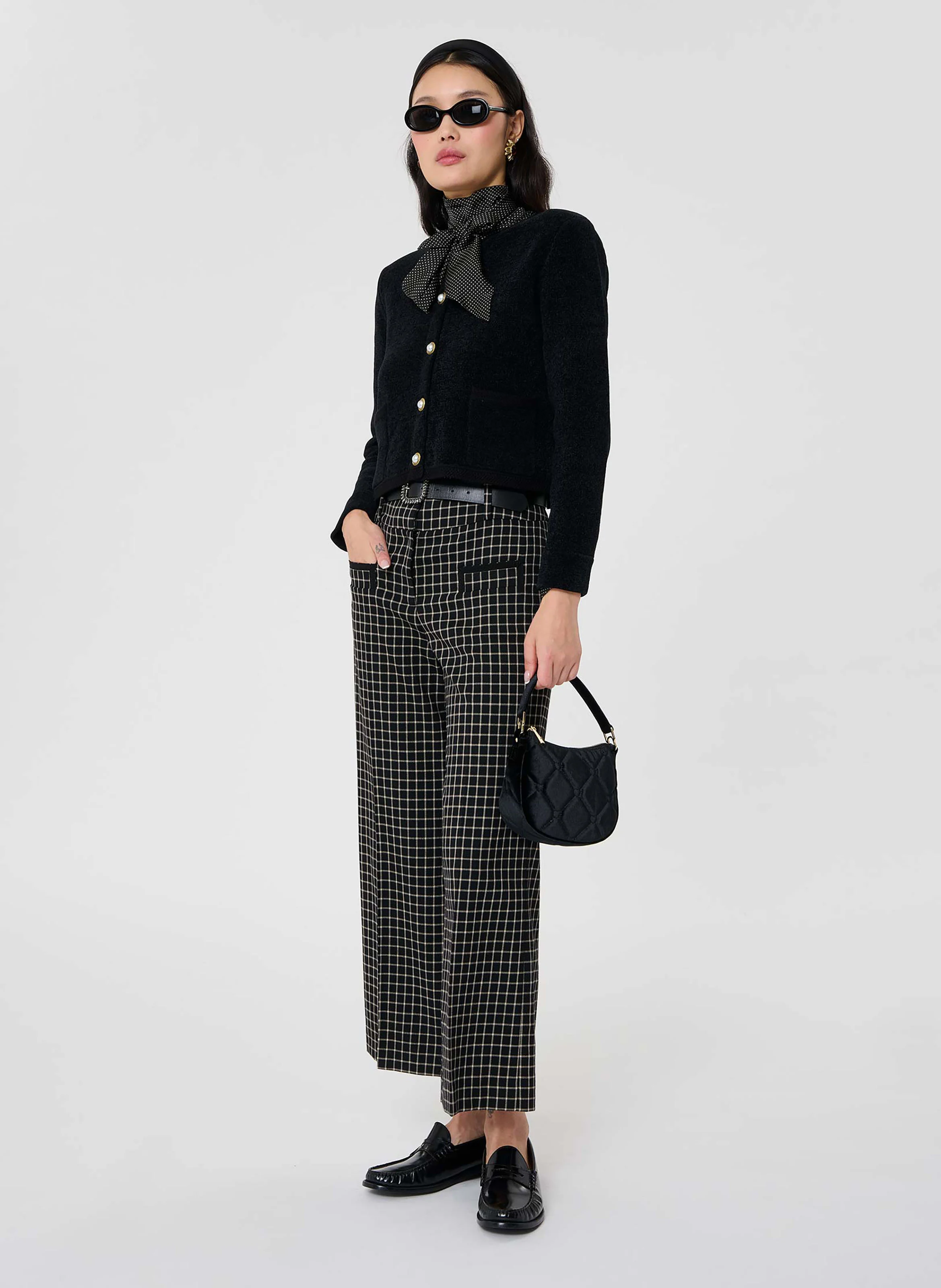 GUEST - Cardigan en maille recyclée | Noir