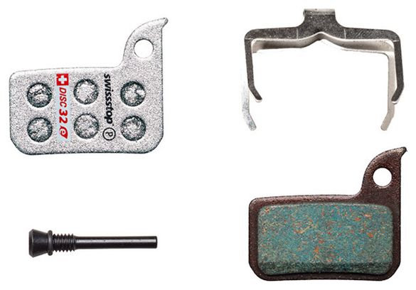 Paire de Plaquettes Organiques SwissStop Disc 32 E pour Freins Sram Route et E-Bike