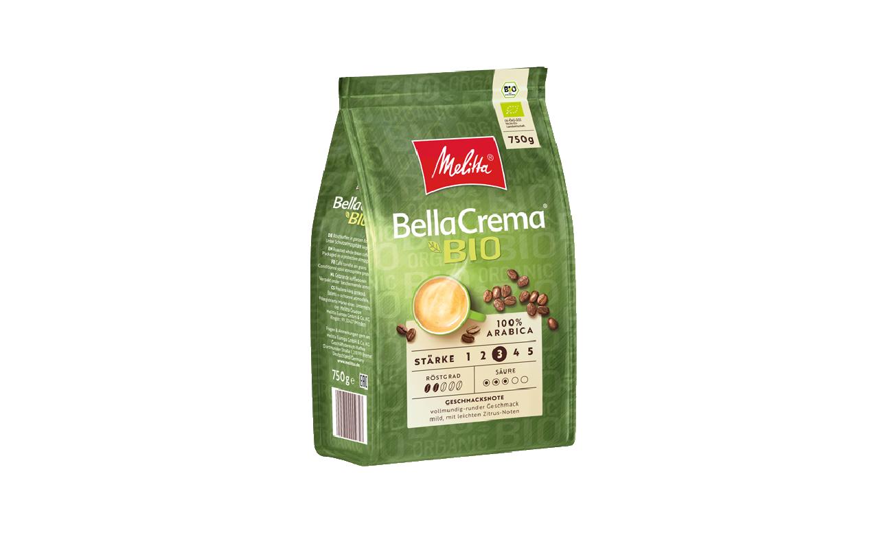 Kaffeebohnen Bella Crema Bio 750 gBio Röstkaffee in Bohnen