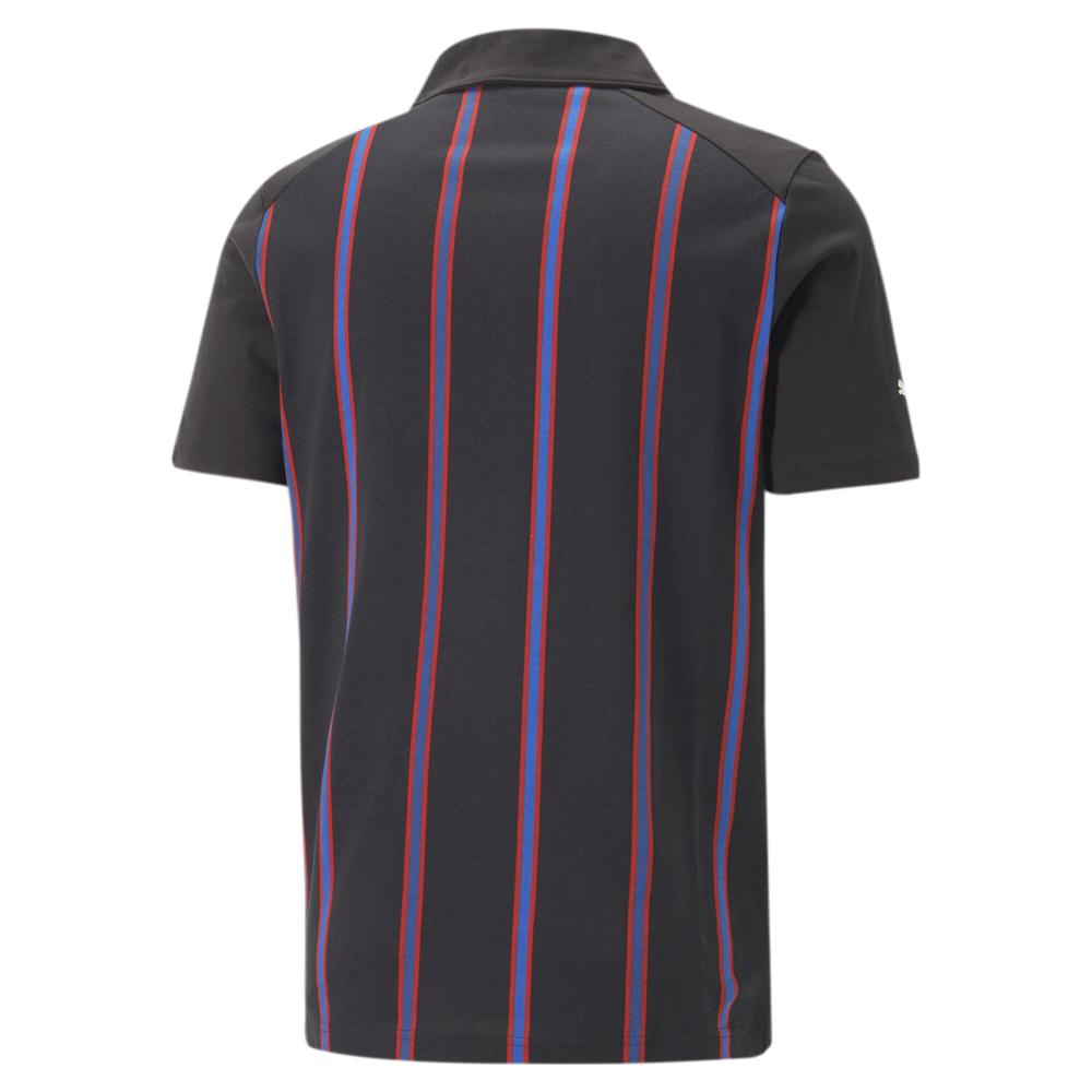 Puma Polo Noir/Bleu/Rouge à Rayures Homme Puma Striped