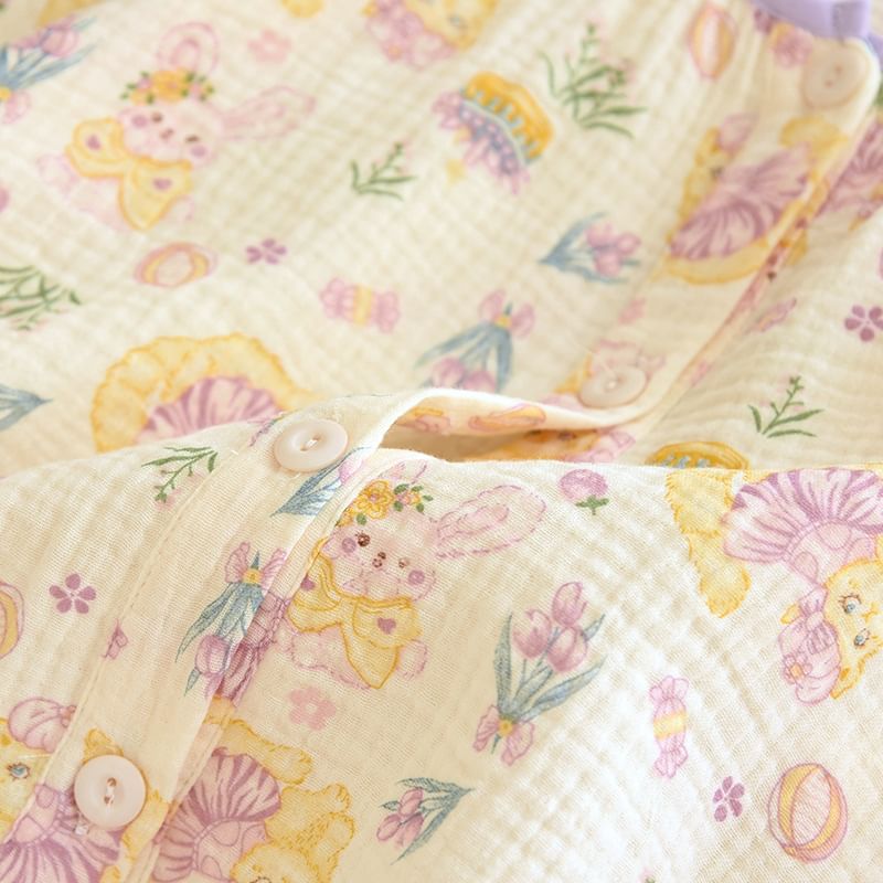 molpes - Pyjamaset: top met lange mouwen en patroon + broek