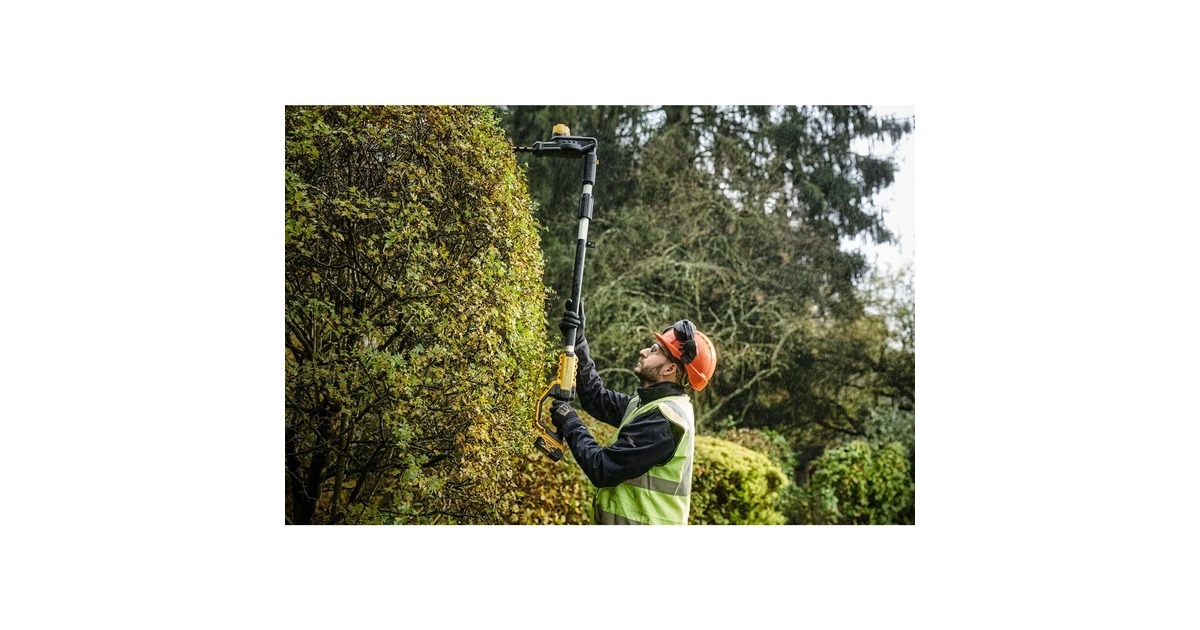 DEWALT18 V XR Brushless heggenschaar op steel  (Geel/zwart, Accu en lader niet inbegrepen)