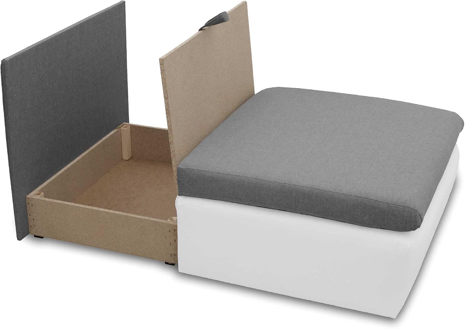 Bonni TOLEDO Lehnsessel, Sessel mit Schlaffunktion, Schlafsofa, Klappsofa, Schlafcouch, Bettsofa, vom Hersteller, Couch, Couchgarnitur, Sofagarnitur, Ideal für kleine Wohnungen (Grau/Schwarz)